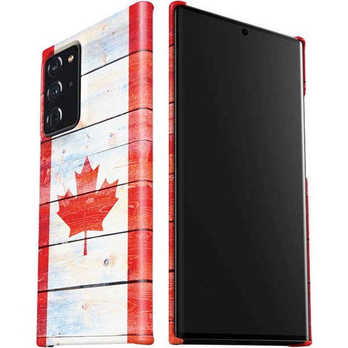 Canada Flag Light Wood Galaxy Note20 Ultra 5G Lite Case